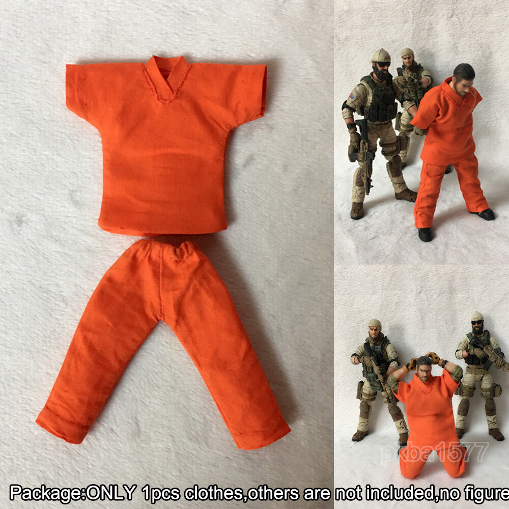 Handmade 1/18 Prisoner Tops Pants Clothes For 3.75&Prime; Joytoy Figure DIY Accessory