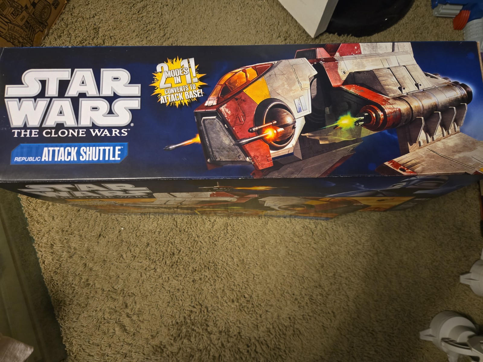 🔥 Star Wars Clone Wars Republic Attack Shuttle Vehicle 2011 SEALED BOX