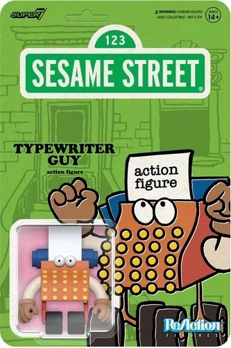 Sesame Street Typewriter Guy Super7 Reaction Action Figure