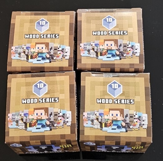 4 Blind Boxes Mojang Mattel Minecraft SERIES 10 Wood Minifigures 4 Mini Figures