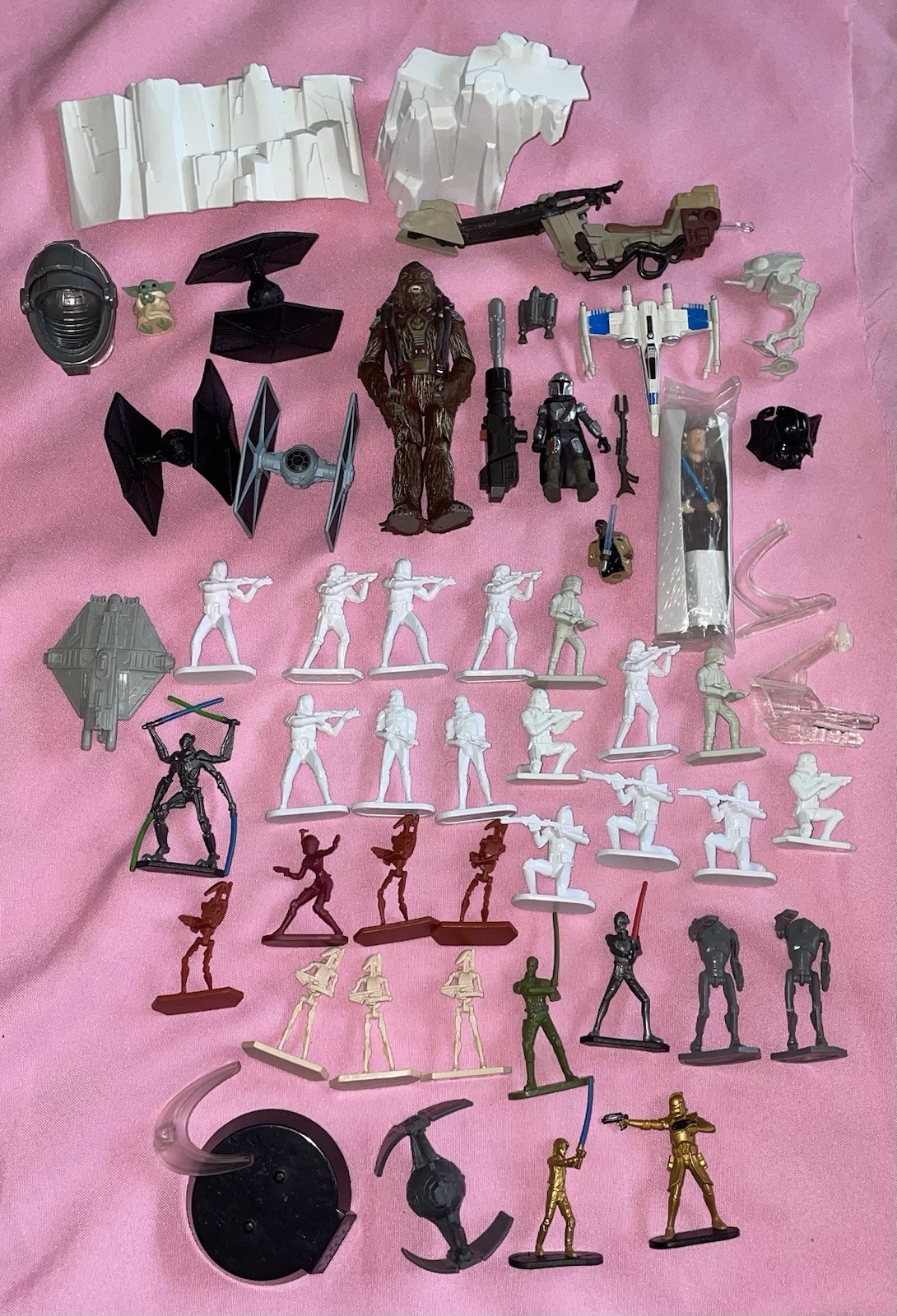 LOT Star Wars Battle Droids General Grievous Stormtroopers Ship many Odd Extras