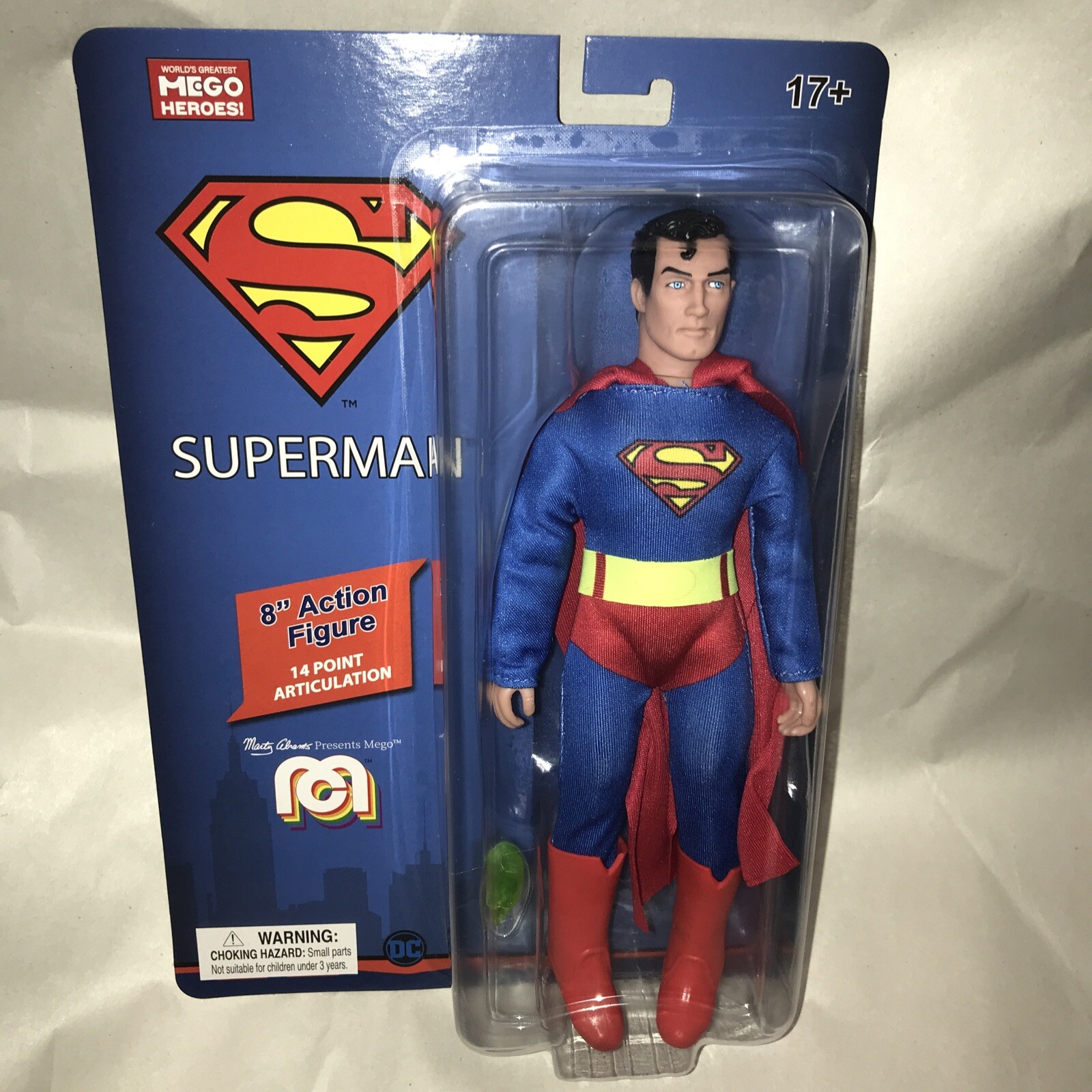 MEGO SUPERMAN 8 INCH ACTION FIGURE NEW SEALED MINTY