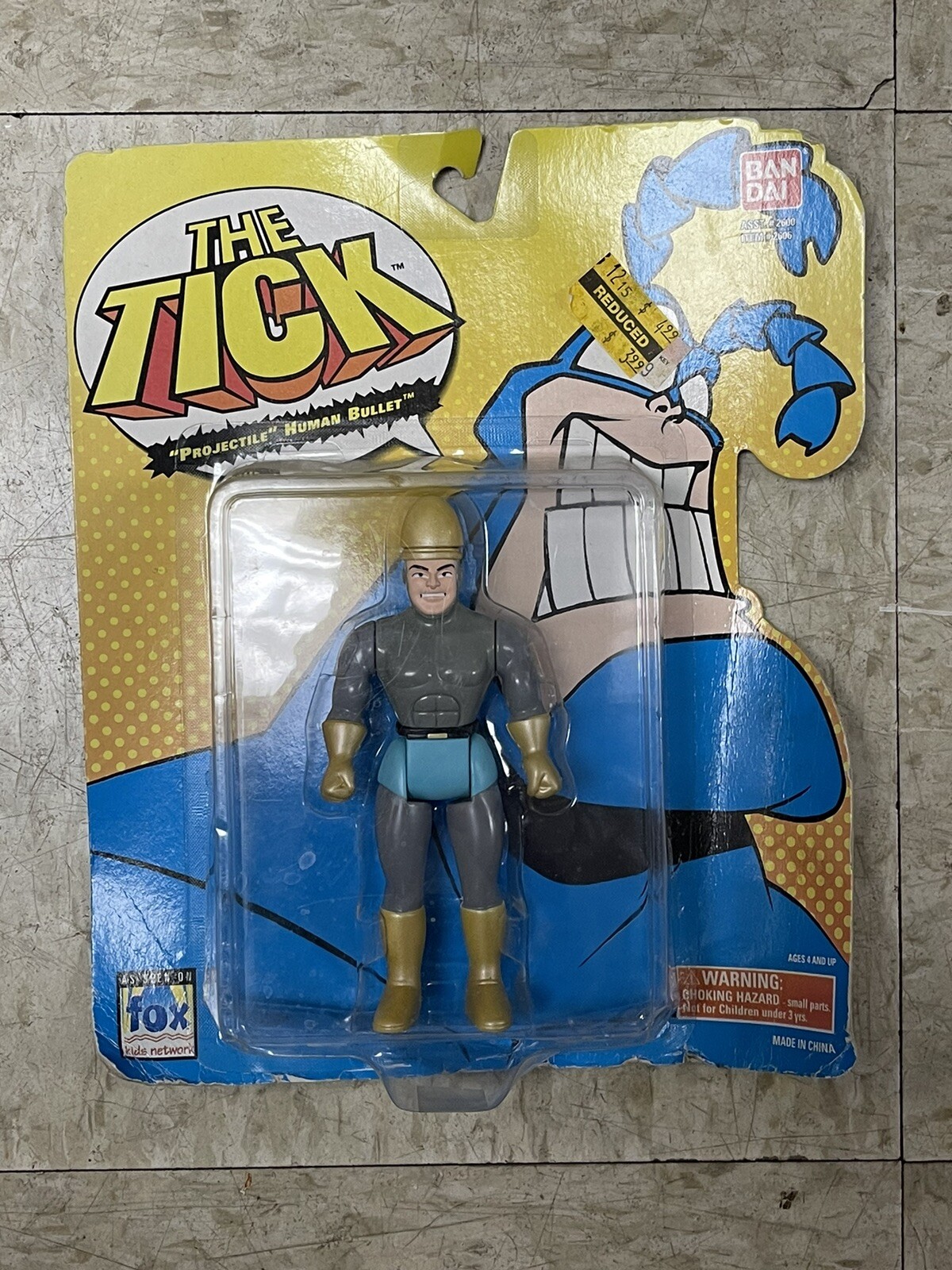 1994 The Tick Projectile Human Bullet Action Figures Bandai & Fox Kids Network