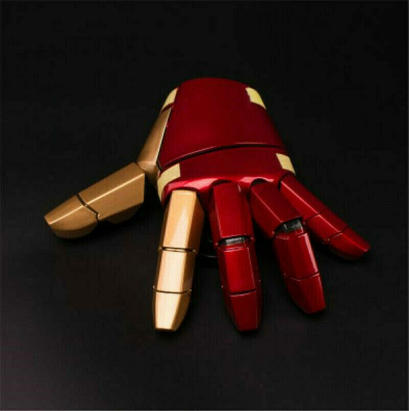 Avengers Iron Man MK42 1:1 Armor Hand Arm LED Gloves Voice Halloween Cosplay Toy