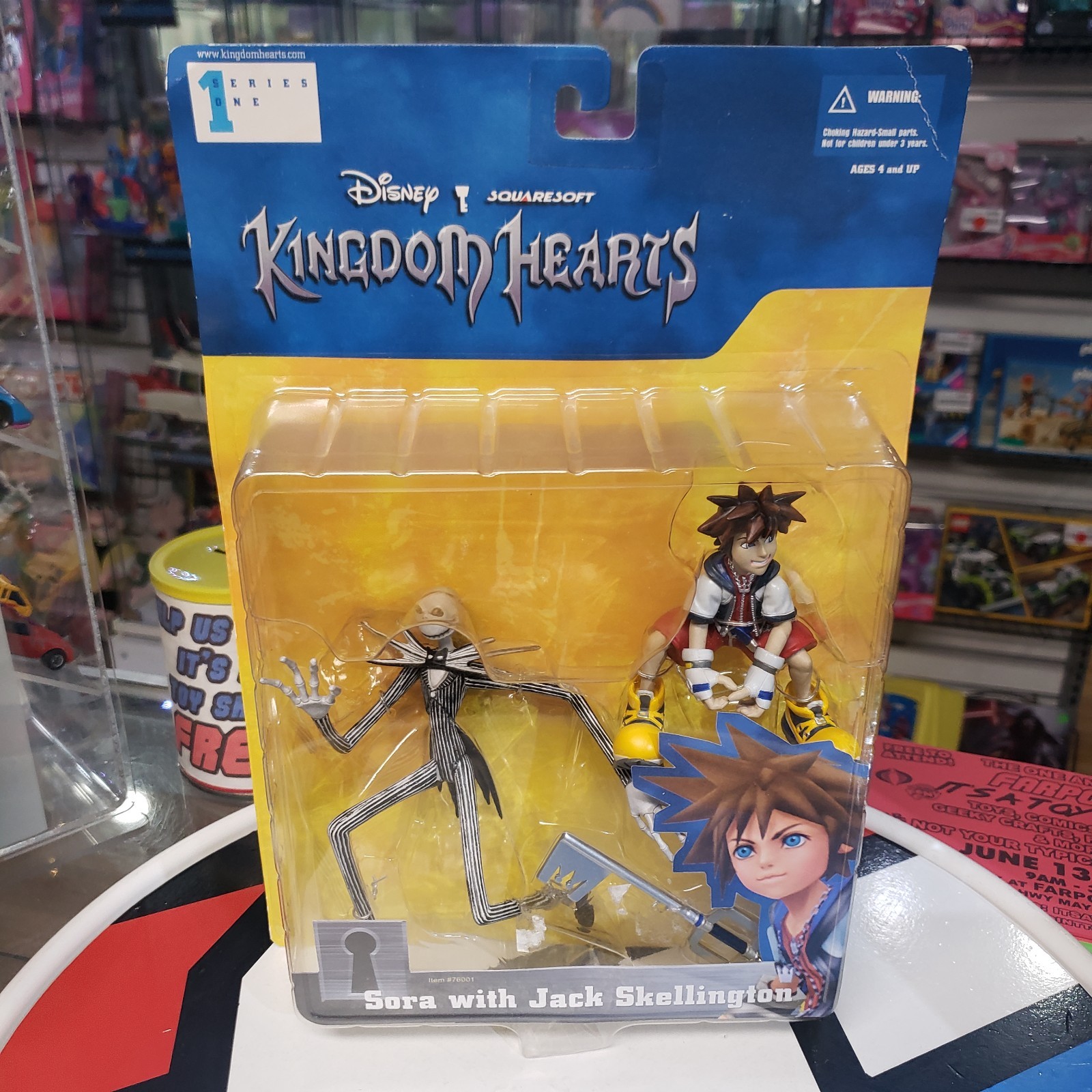 Kingdom Hearts SORA w/ JACK SKELLINGTON New Sealed MOC R