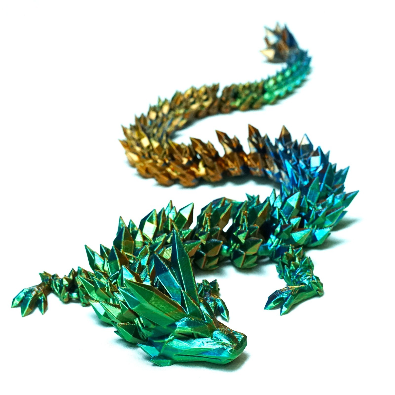20inch 3D Printed Crystal Dragon Model,Articulated Animals figure,Toy Home Decor