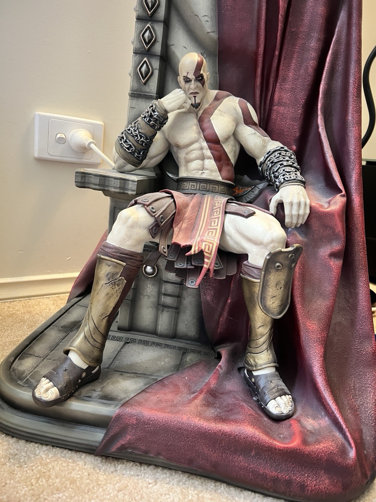 Kratos on Throne (god of war)