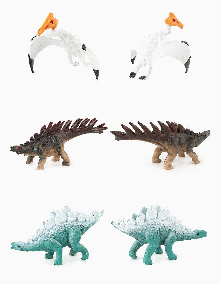 12 pcs Unique Realistic Dinosaur Figures Jurassic Park Dino Toy Assort Lot T-Rex