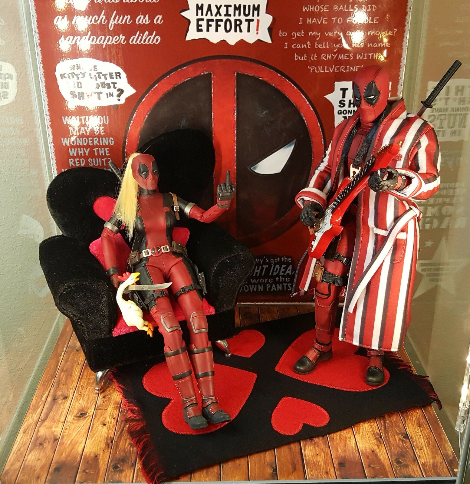 Custom Valentine&rsquo;s heart rug for 1/6 hot toys action figure great Detalf Diorama