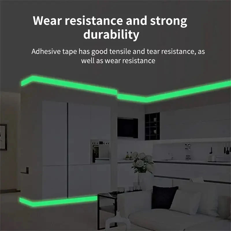 Self-Adhesive Luminous Glow in Dark Safety Tape Fluorescent Warning Strip