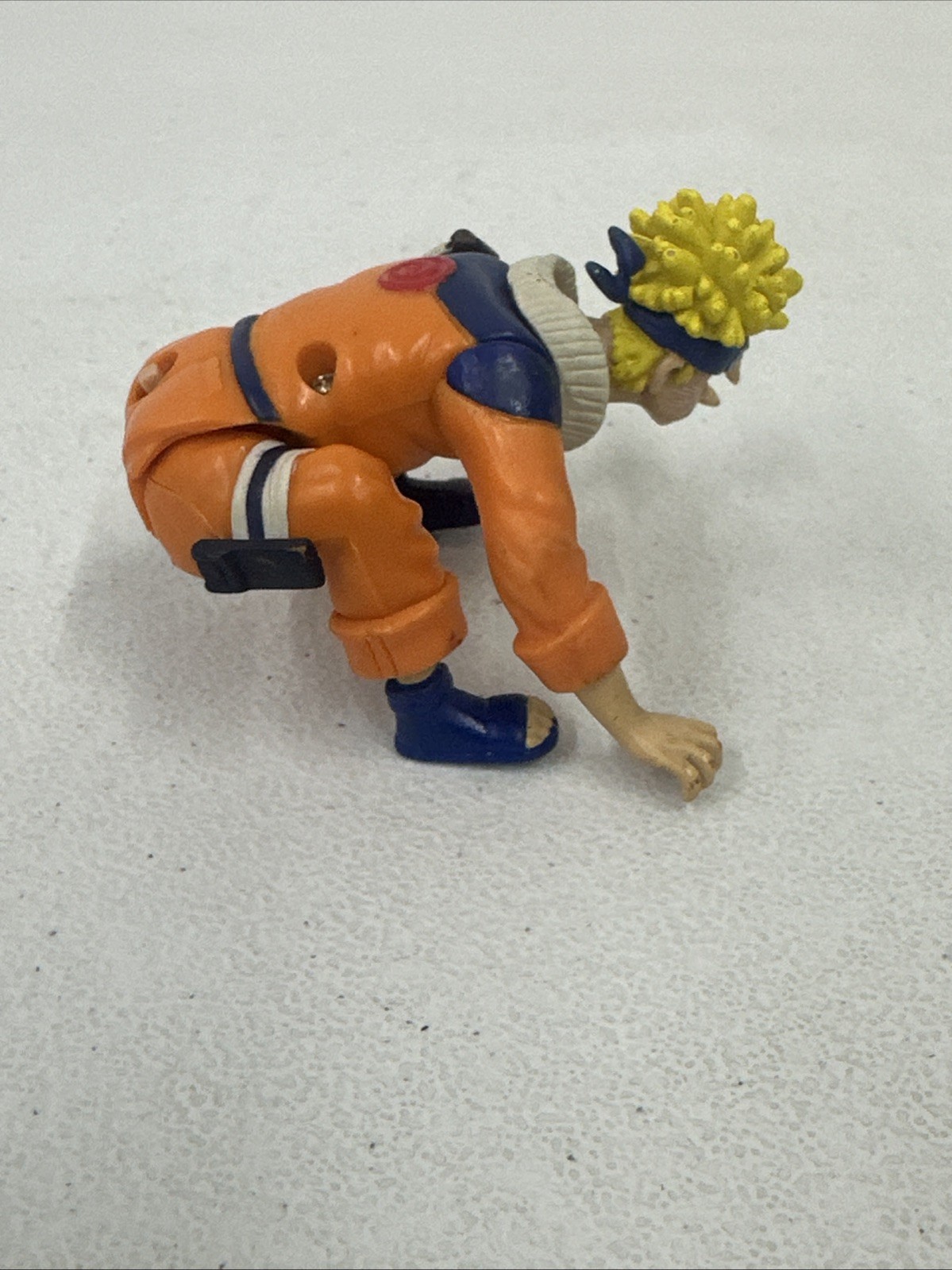 Naruto Uzumaki Action Figure 4&Prime; Masashi Kishimoto Crouch Bounce Toy 2002 READ