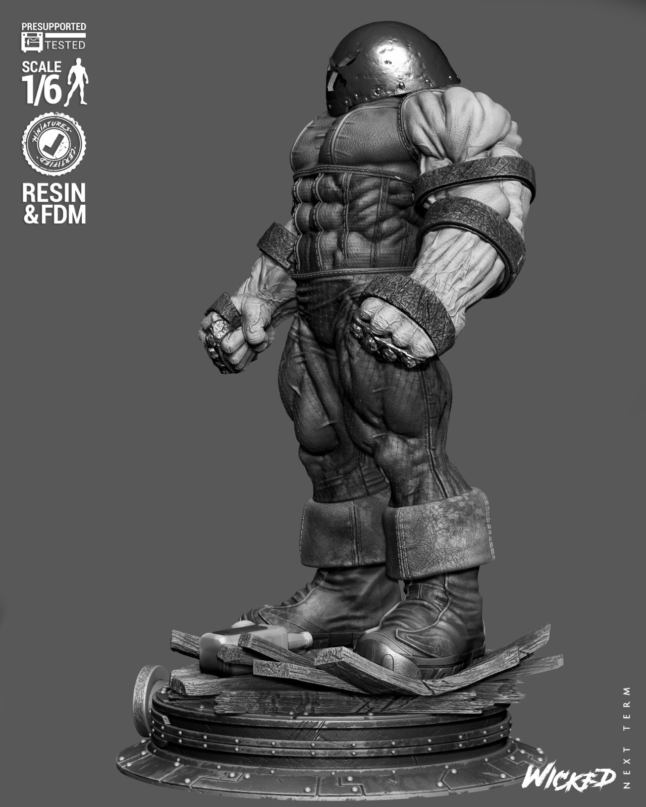 3D Printed Fan Art Juggernaut Comic Version Sculpture by Wicked3d