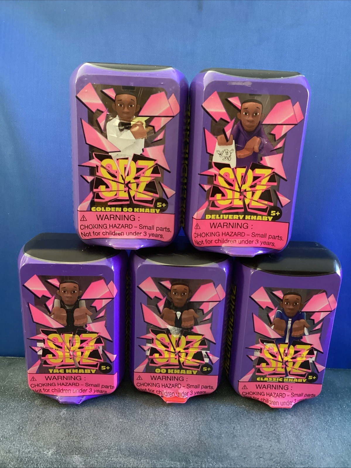 Set of (5) Khaby SBZ – ScreenBreakZ Collectable Figurines – New – Lot #N244