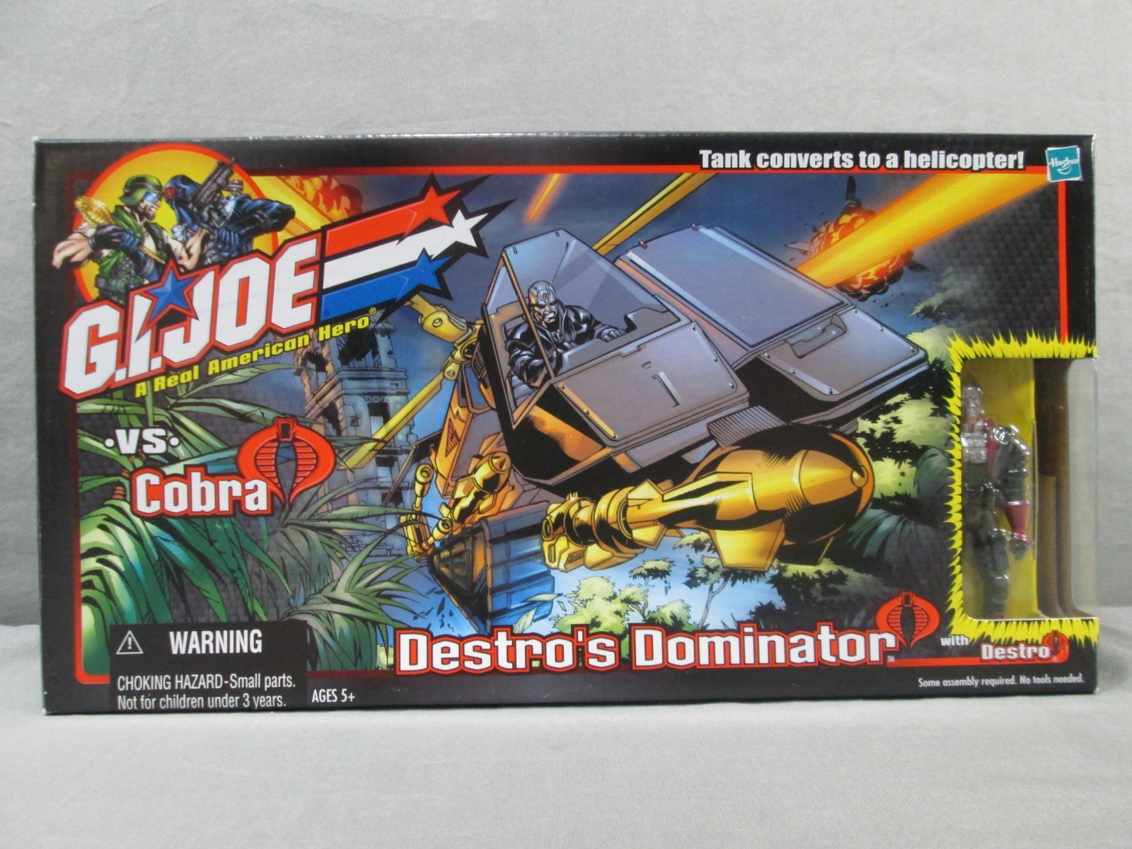 GI Joe Vs. Cobra DESTRO&rsquo;S DOMINATOR Tank Complete SEALED CONTENTS Hasbro 2001