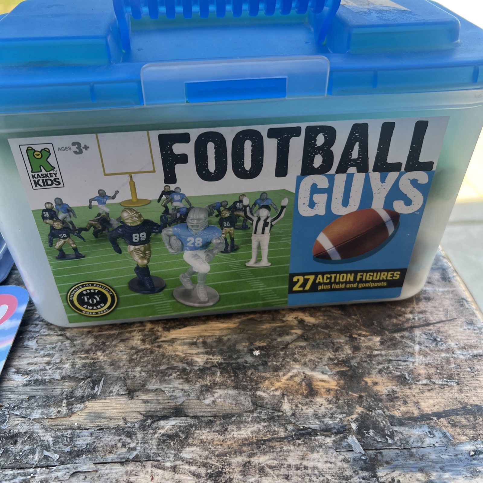 Kaskey Kids Football Guys Toy Figures Play Set Navy Blue & Light Blue Teams NEW