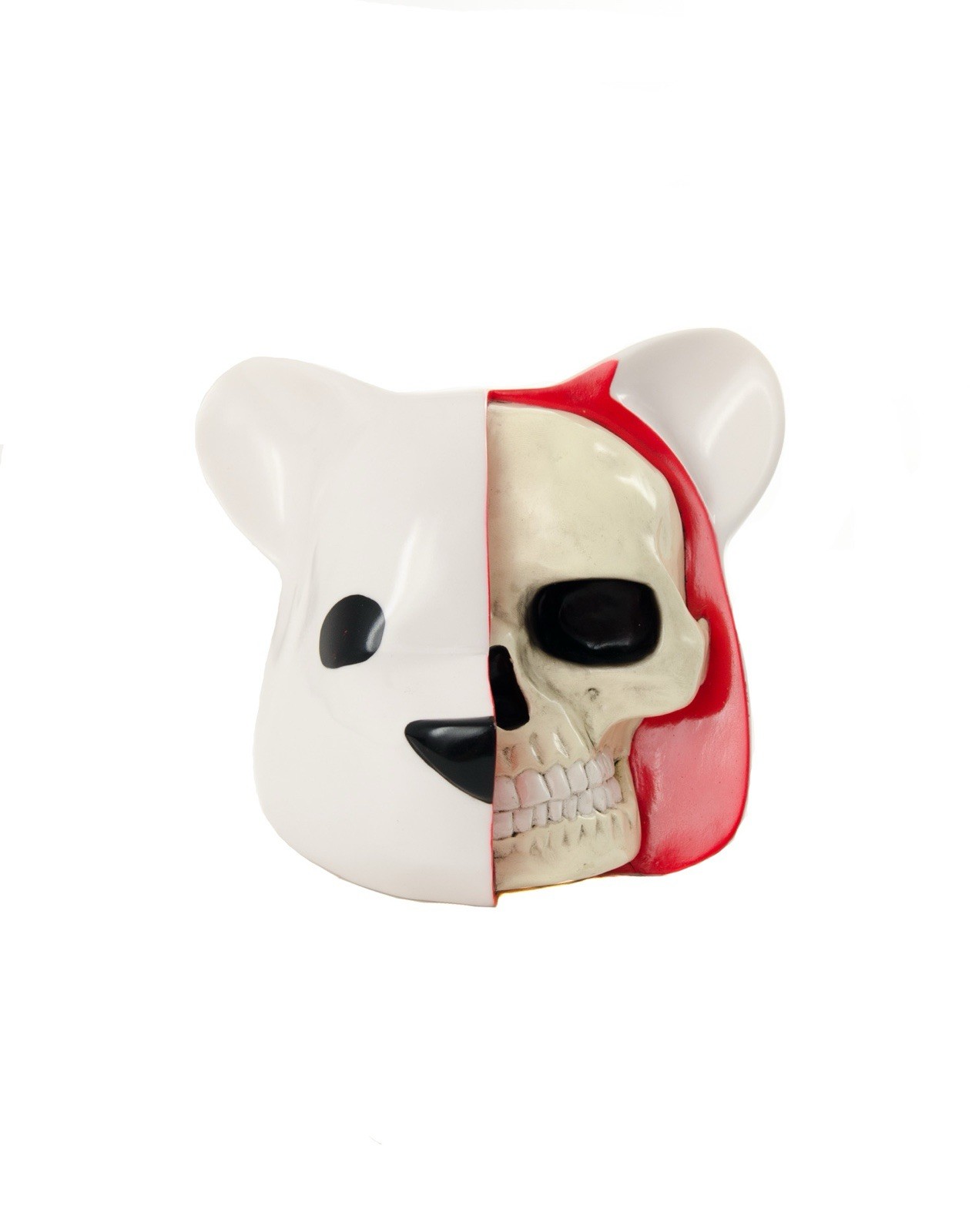 Luke Chueh CLUTTER Kickstarter Exclusive DISSECTED Bear Head White 6&Prime; skull