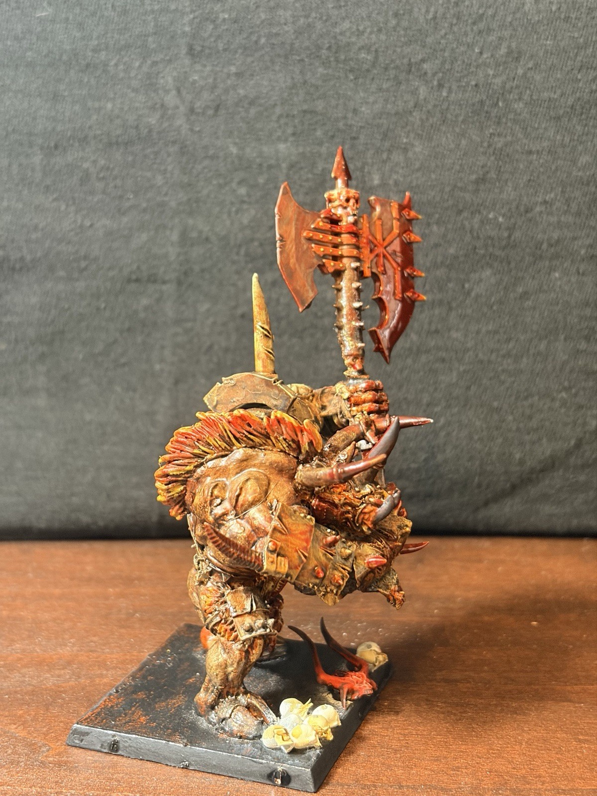 Custom Doombull Kitbash – Taurox Brass Bull Inspired Model w/ Bloodthirster Axe