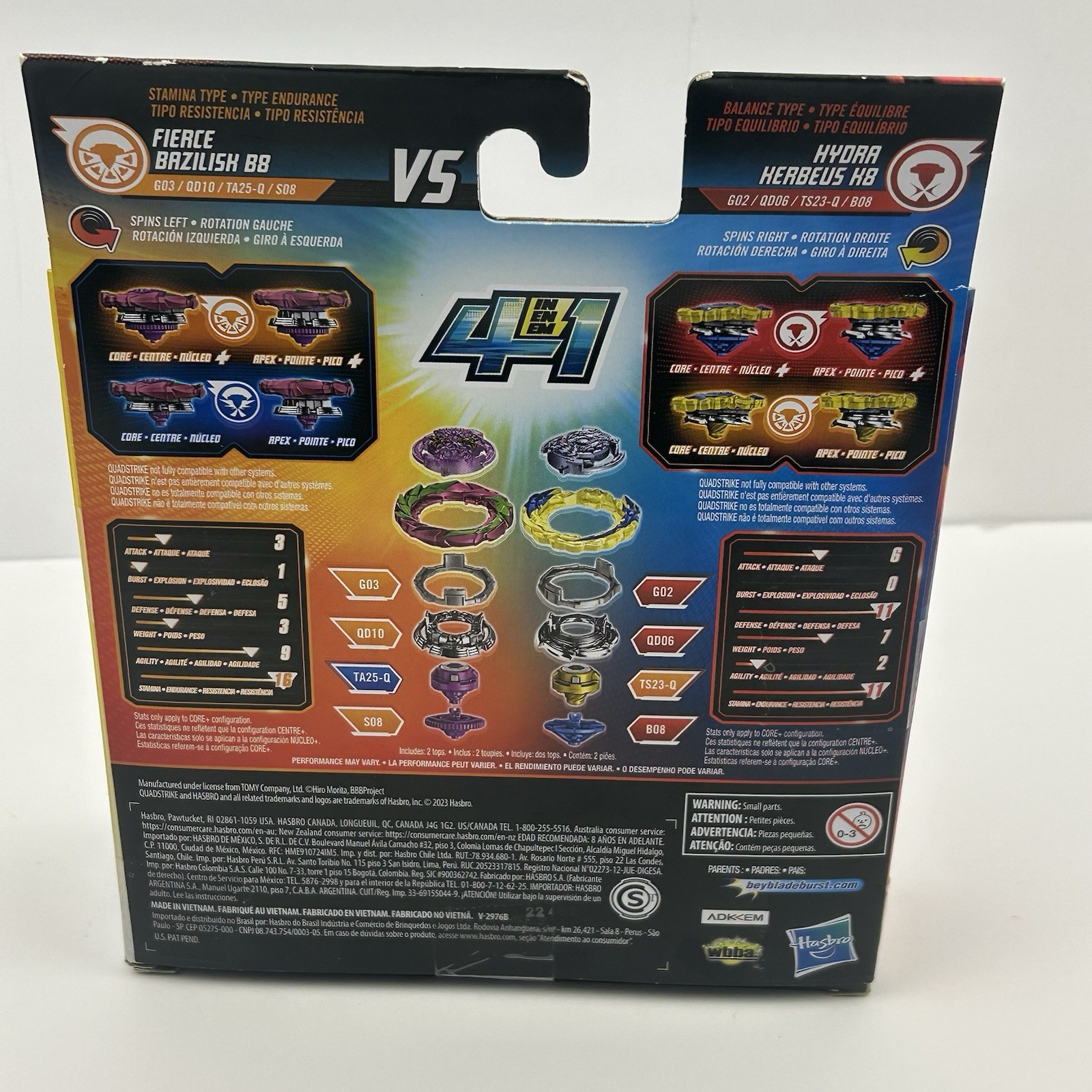 Beyblade Burst QuadStrike Ultimate Evo Valtryek V8 & Divine Xcalius X8 Dual Pack
