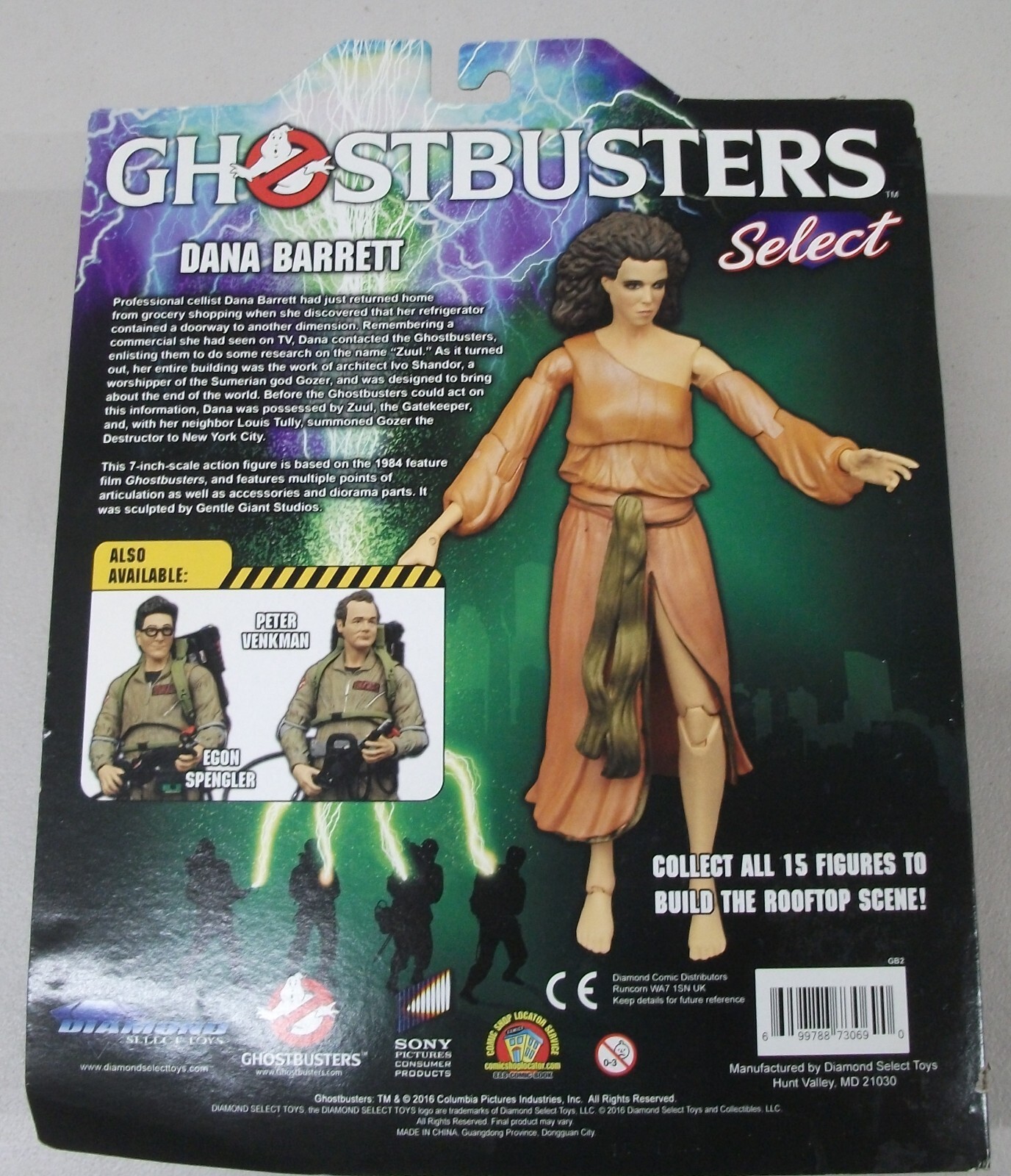 Diamond Select Ghostbusters DANA BARRETT Action Figure W/ Diorama Piece