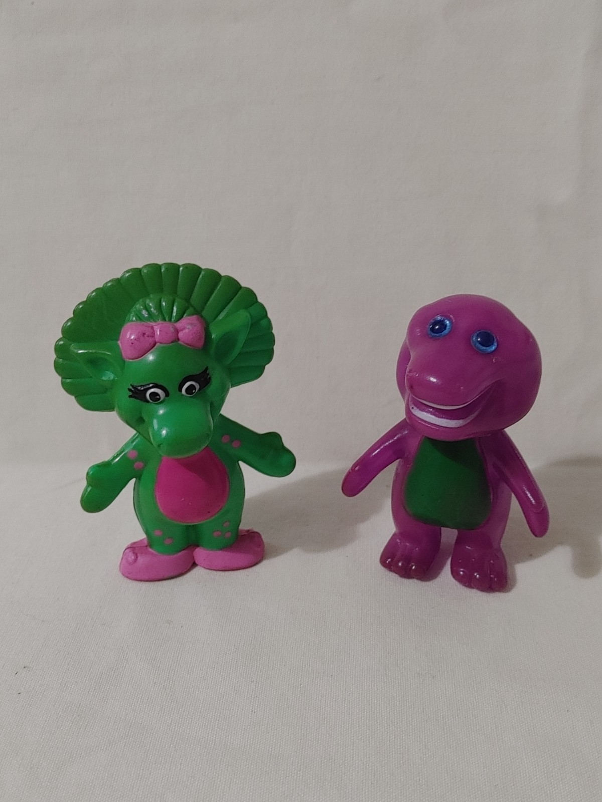 Vintage Barney The Purple Dinosaur & Baby Bop PVC Figure Cake Topper 1993