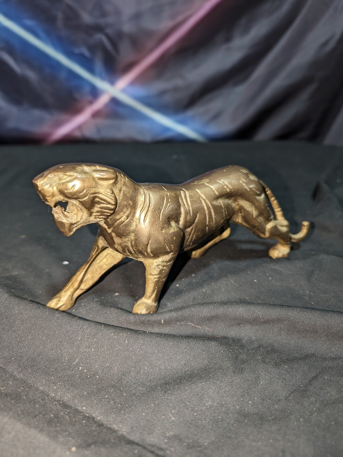 Vtg Motu He Man Brass Battle Cat Bootleg Masters Of The Universe Knockoff
