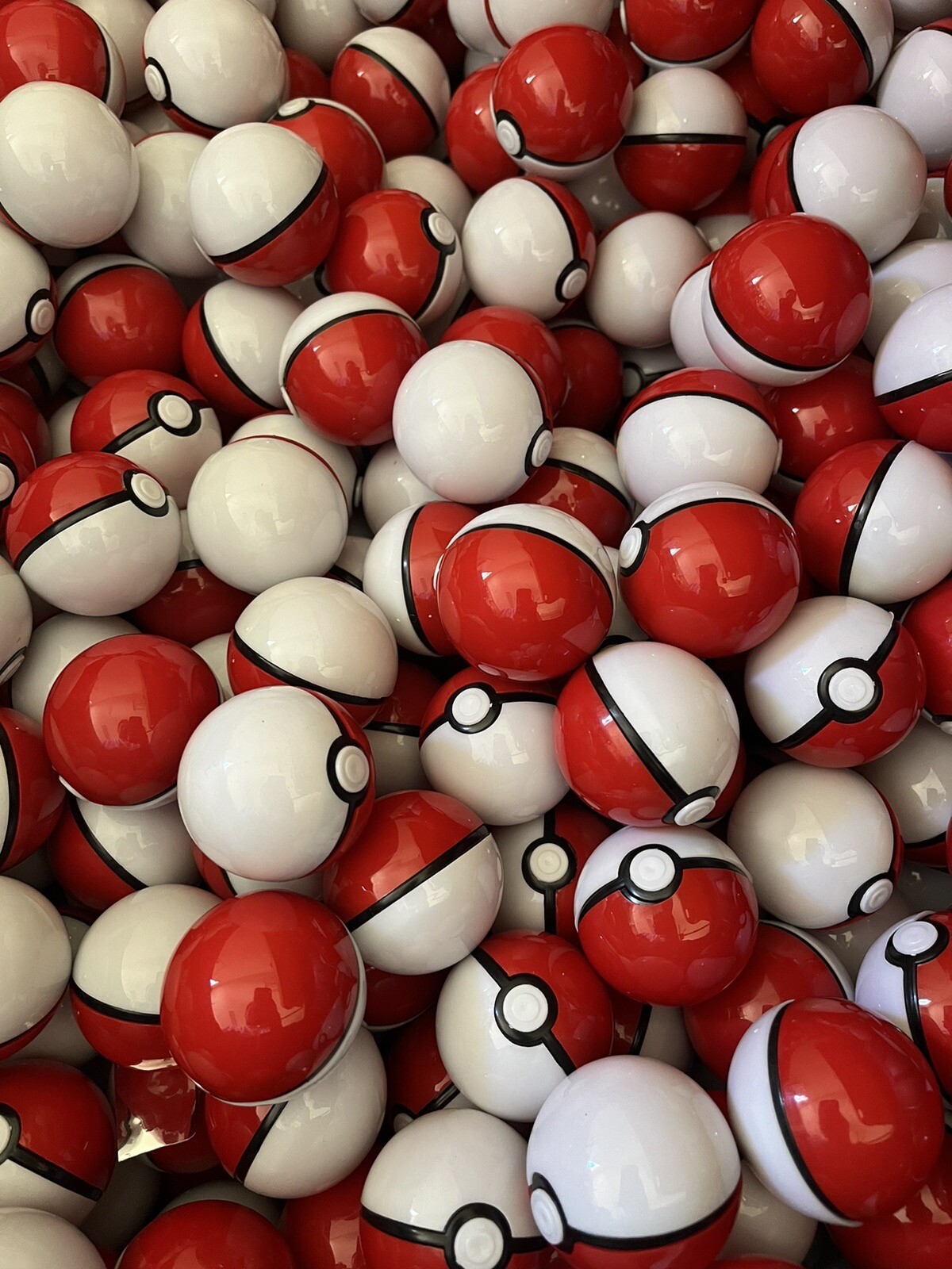25 Red Mini 2” Pokeball w/ 25 Toys Kids Bday Party Gift Xmas Stocking Egg Hunt