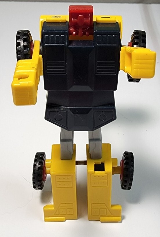 Vintage Unbranded Generic Transformers Plastic Construction Yellow Loader