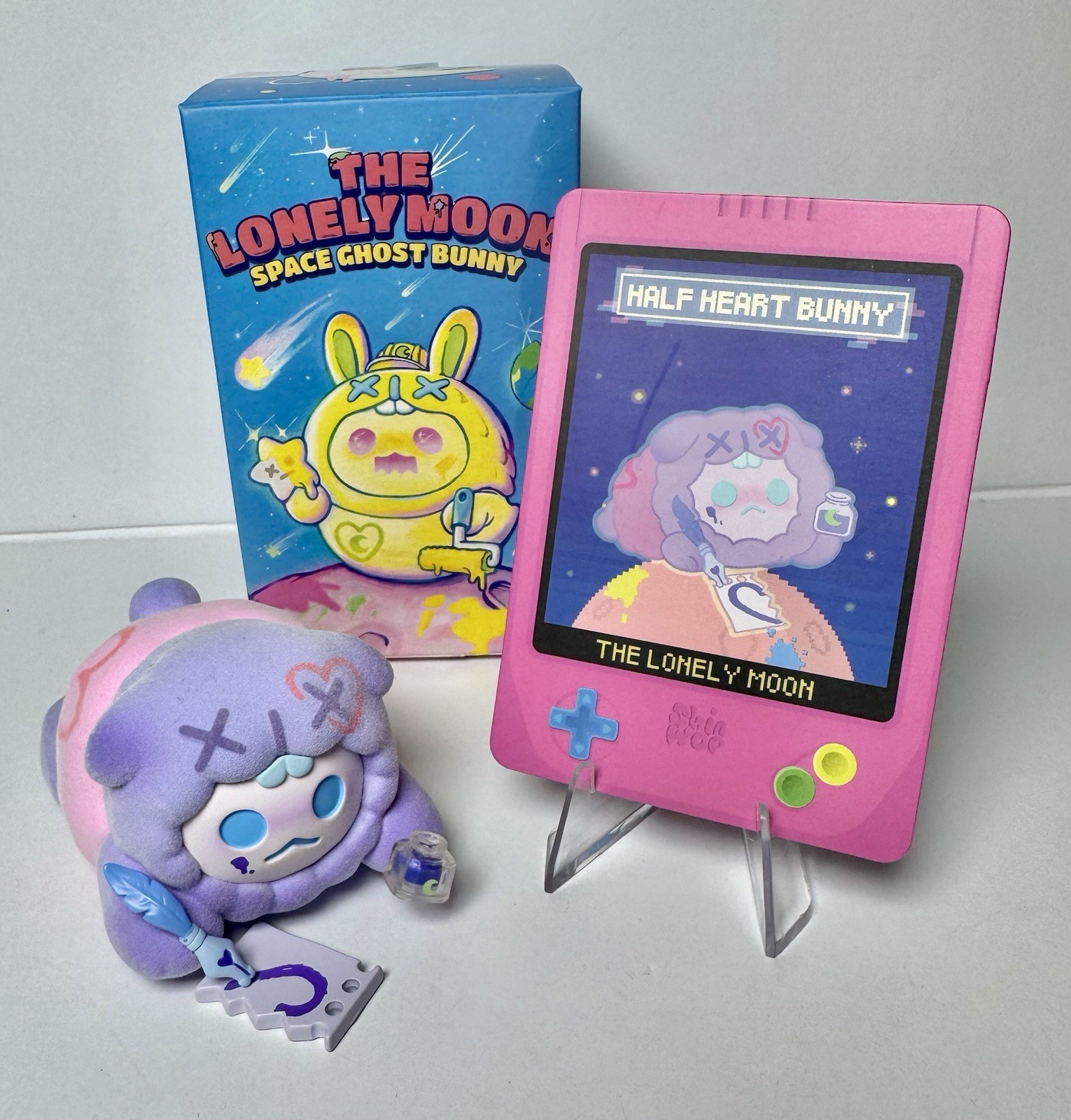 ShinWoo The Lonely Moon Space Ghost Bunny Confirmed Blind Box Half Heart Bunny