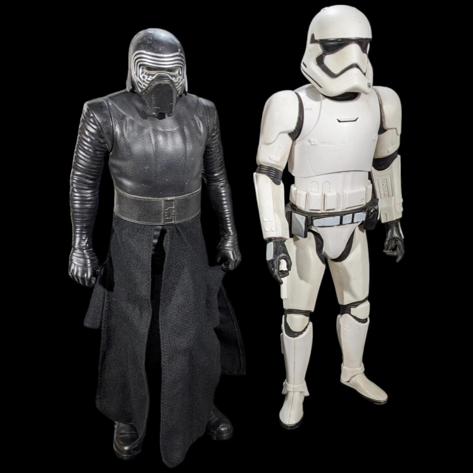 Large Star Wars Kylo Ren and Storm Trooper 18 Inch Action Figures Lucasfilm