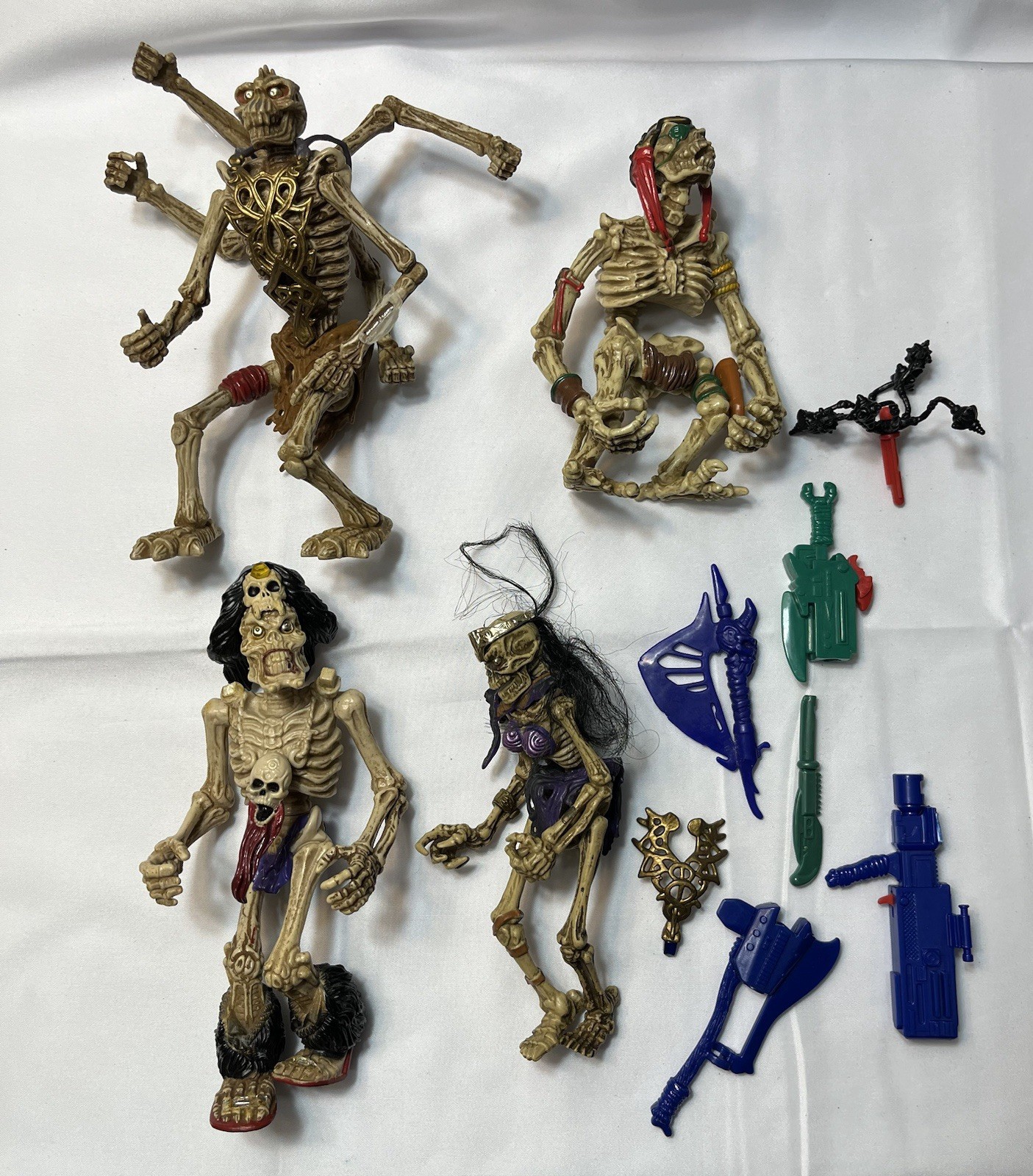 Vintage Skeleton Warriors Action Figure LOT Cyborn Aracula Shriek Playmates 1994