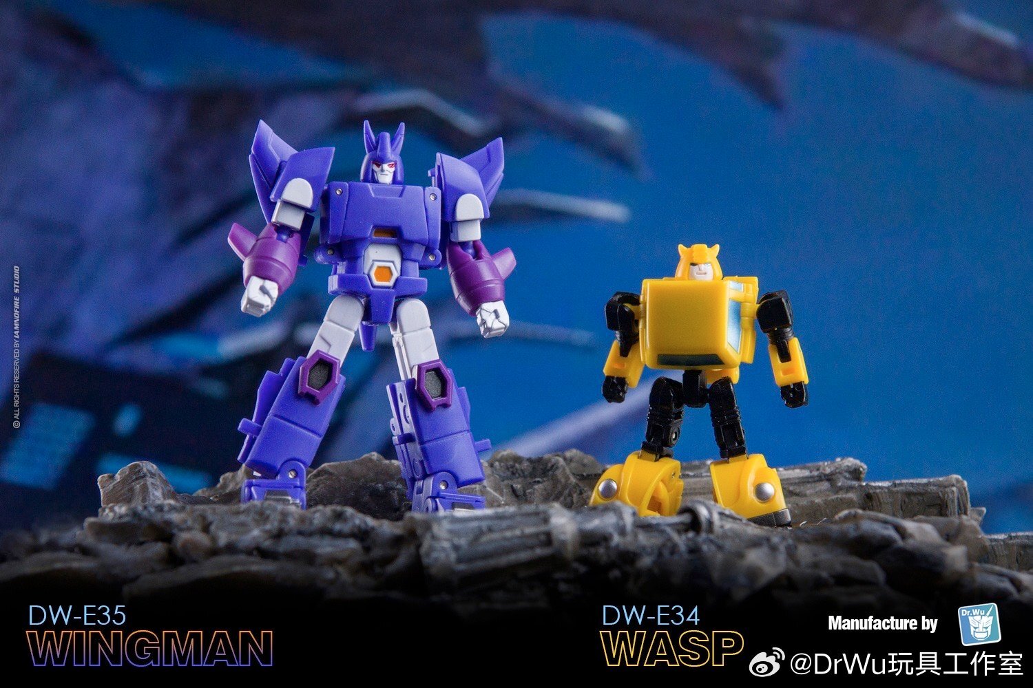 DR.WU DW-E35&DW-E34 Wingman Wasp GOLDEN BEETLE Action Figure MINI 4.5-6 cm Robot