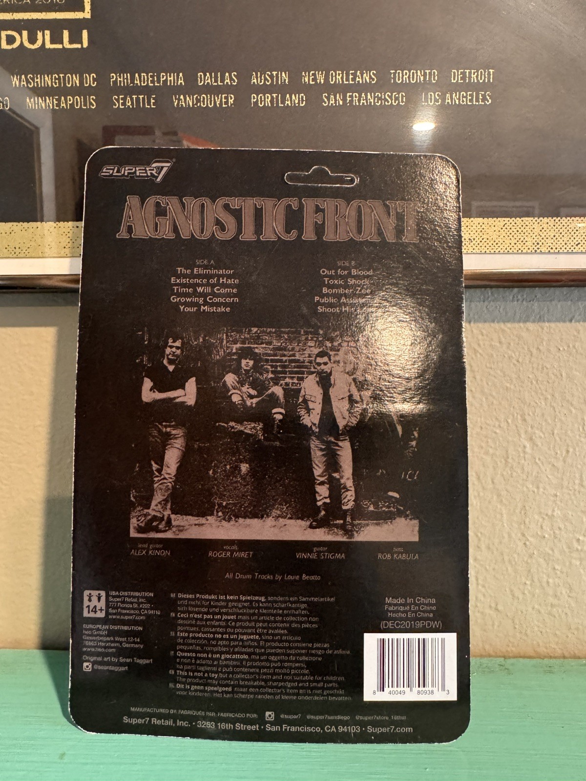 Agnostic Front Eliminator Super7 ReAction Black Figure Persistence Tour 2020