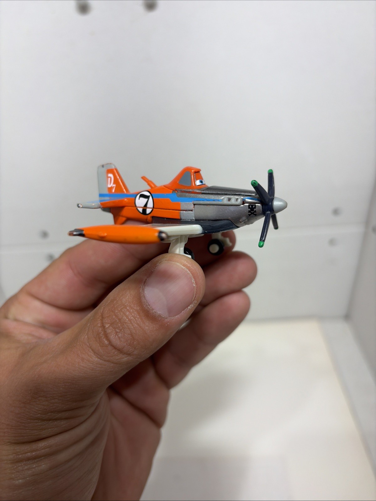 Disney Mattel Pixar PLANES Racing DUSTY CROPHOPPER #7 Airplane 4&Prime; Diecast