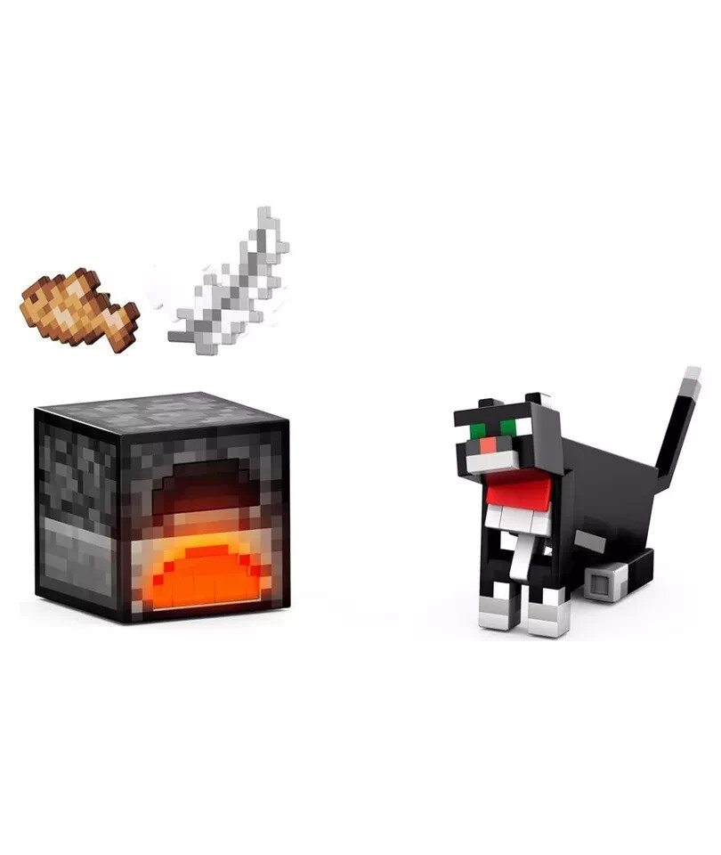 Minecraft Diamond Level Tuxedo Cat Figure With Accessories – NEW SEALED IN BOX