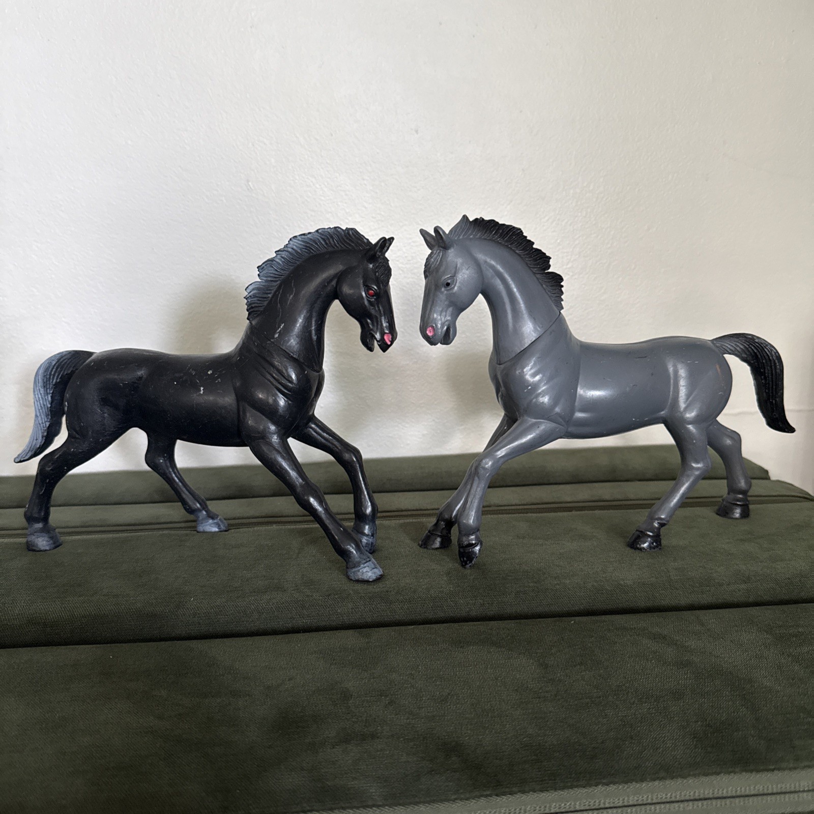 1984 Imperial Horse Pair 10” Toy Figure Animal Kingdom Wild Stallion Vintage