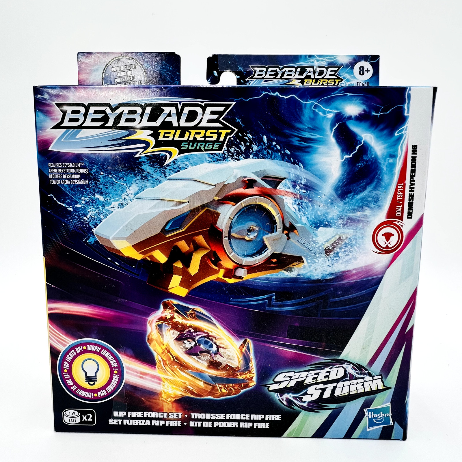 Beyblade Rip Fire Force Burst Surge Speed Storm -Lights Up Demise Hyperion NIB!