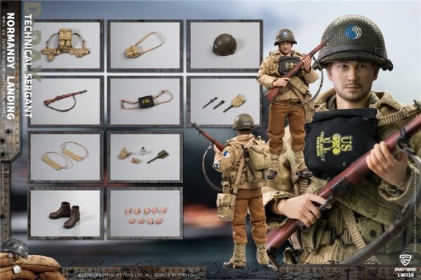 Crazy Figure TECHNICAL SERGANT NORMANDY LANDING 1/12 Action Figure LW018