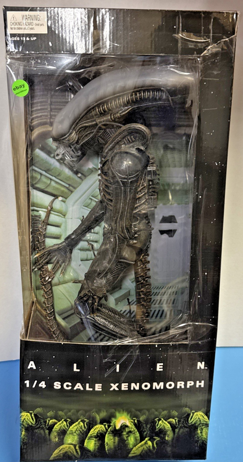 NECA Alien Xenomorph 1979 Big Chap 1/4 Scale Figure Rare Closed MOUTH Version