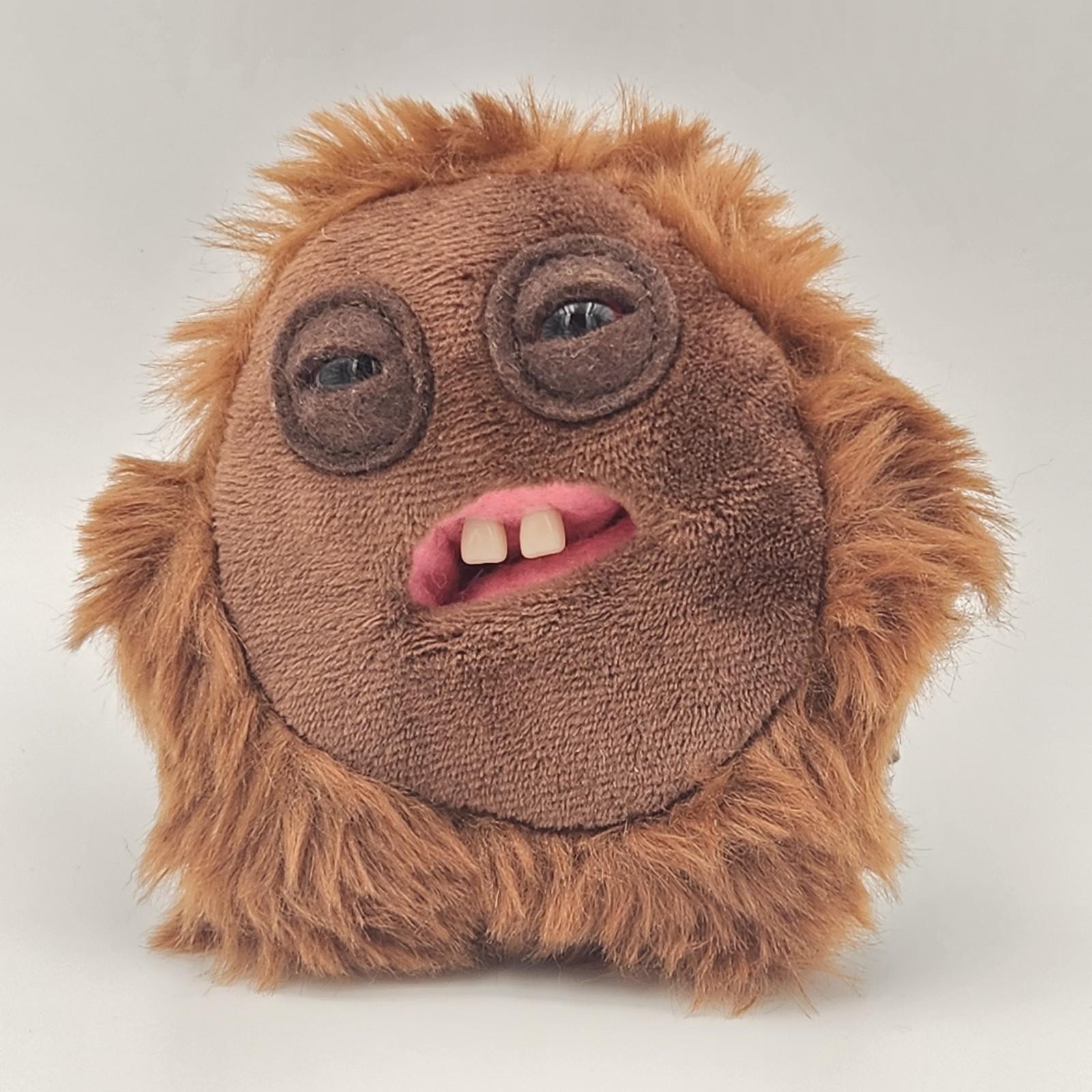 Fuggler 5&Prime; Funny Ugly Monster Keyring Hedge Grog- Brown Zuru NEW W TAGS Clip On