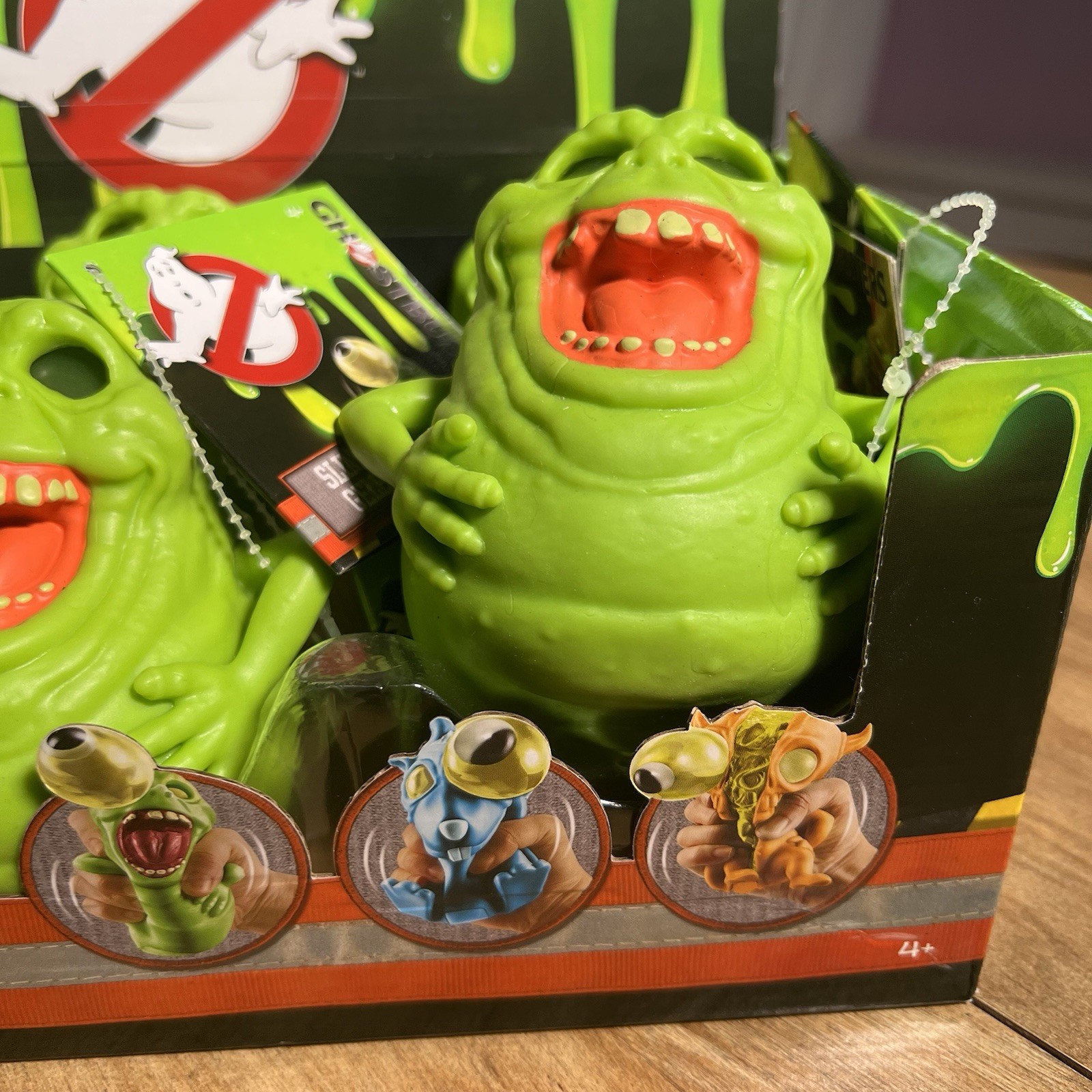 RARE Ghostbusters Ecto Ghosts 5 Fig LOT – SLIMER + Retail Display Box