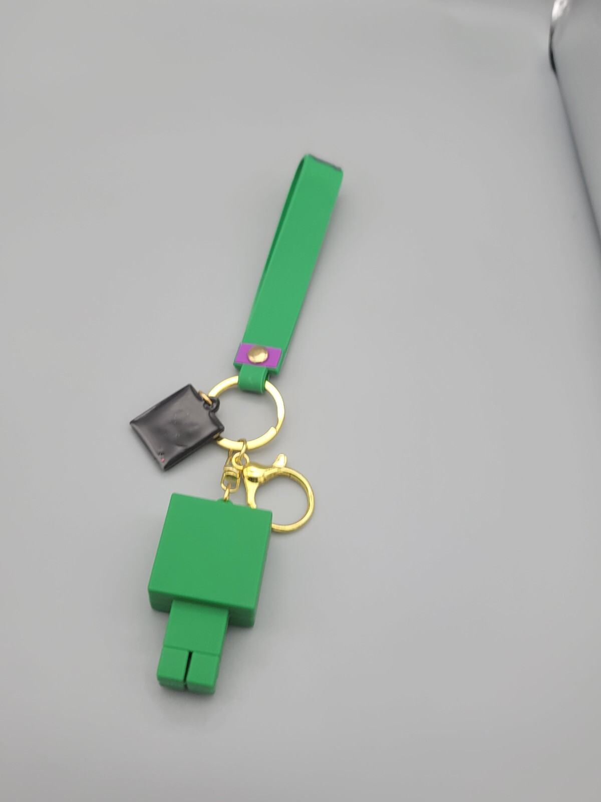 Steve & Creeper 3D Minecraft Figure Keychains with Carrying Straps
