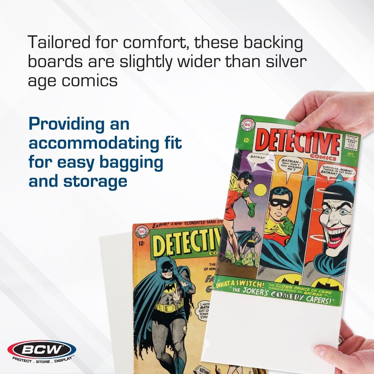 100 Pack – BCW Silver Age Comic Book Backer Boards Acid Free 24PT 7&Prime; X 10 1/2&Prime;