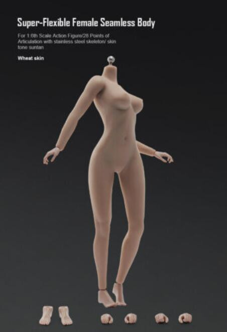 1/6 Female Suntan Large Bust Breast Seamless Body For 12 » Action Figure Doll
