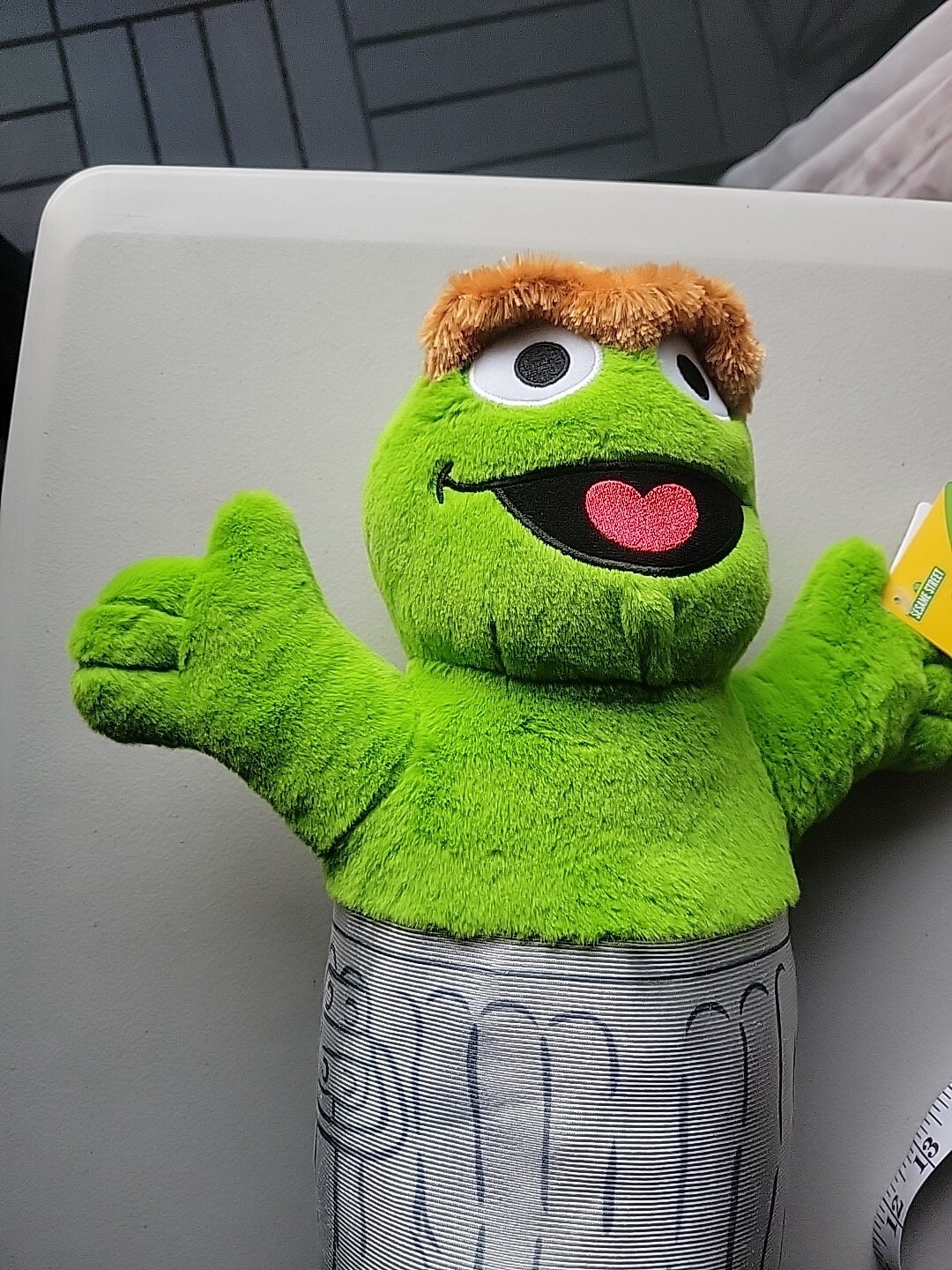 Oscar the Grouch Large 14 inch Soft Plush Stuffed Toy Licensed NEW Sesame Street