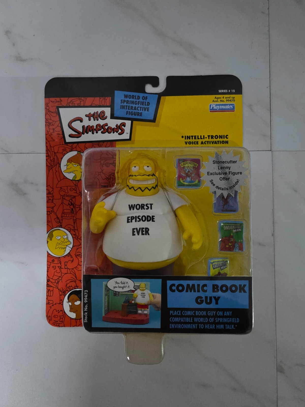 Comic Book Guy Series 15 World of Springfield THE SIMPSONS Playmates MIB NEW