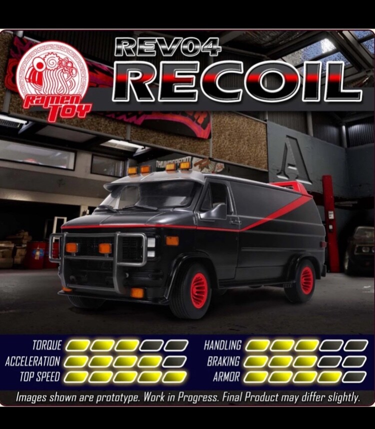 Ramen Toy REV04 Recoil A-Team van R.E.V.04 6-Inch 1/12 Scale Fits Marvel Legends