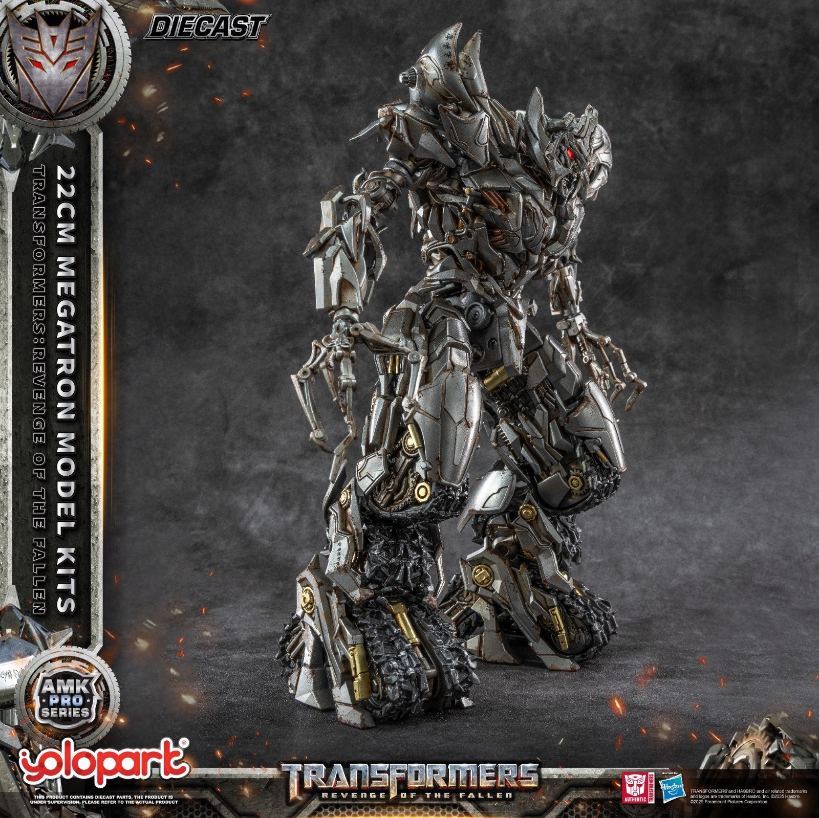 YOLOPARK Megatron 22cm Transformers ROTF AMK PRO LED Diecast Model Kit