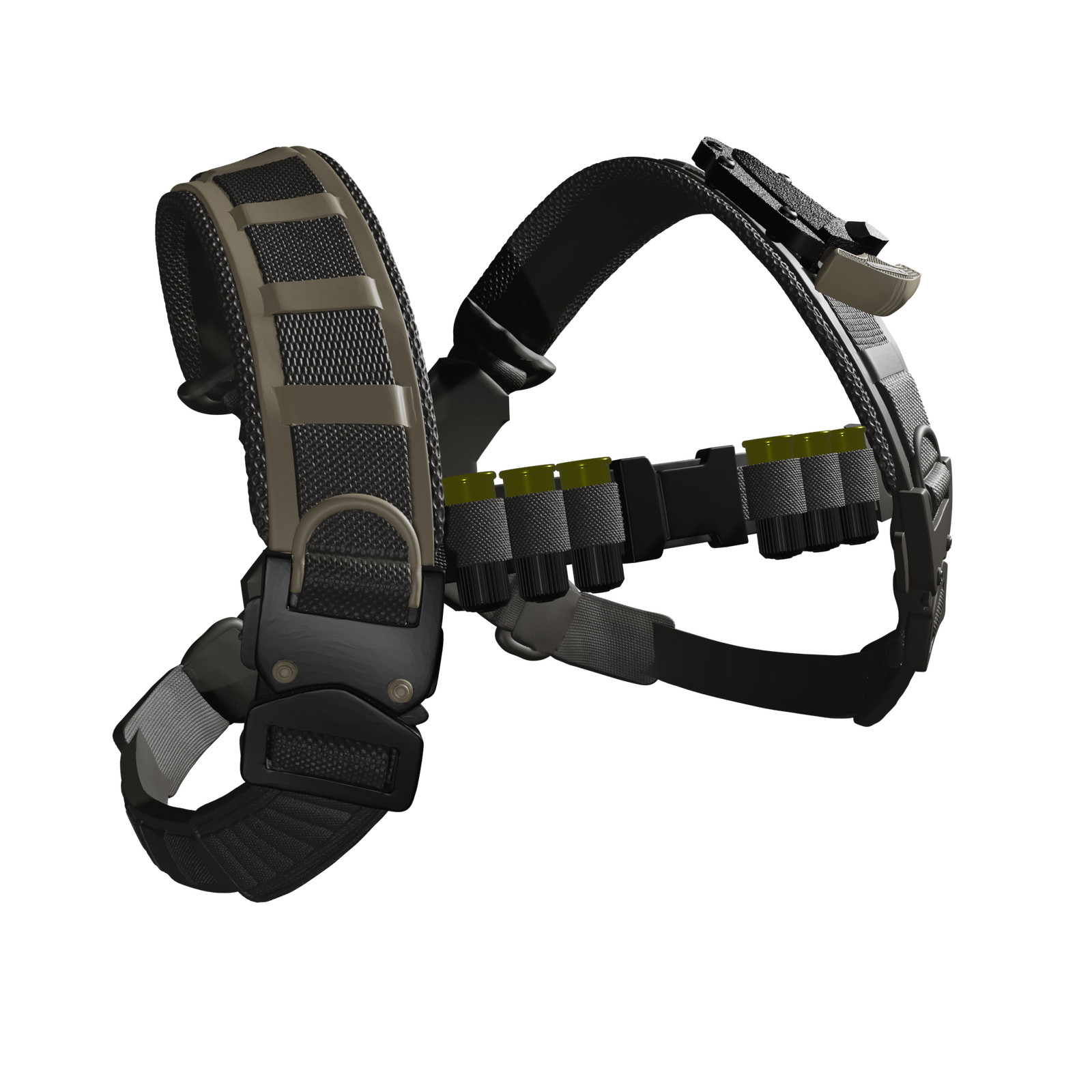 1/10 Scale Action Figure Chest Harness: Tactical (Shells & Blade)