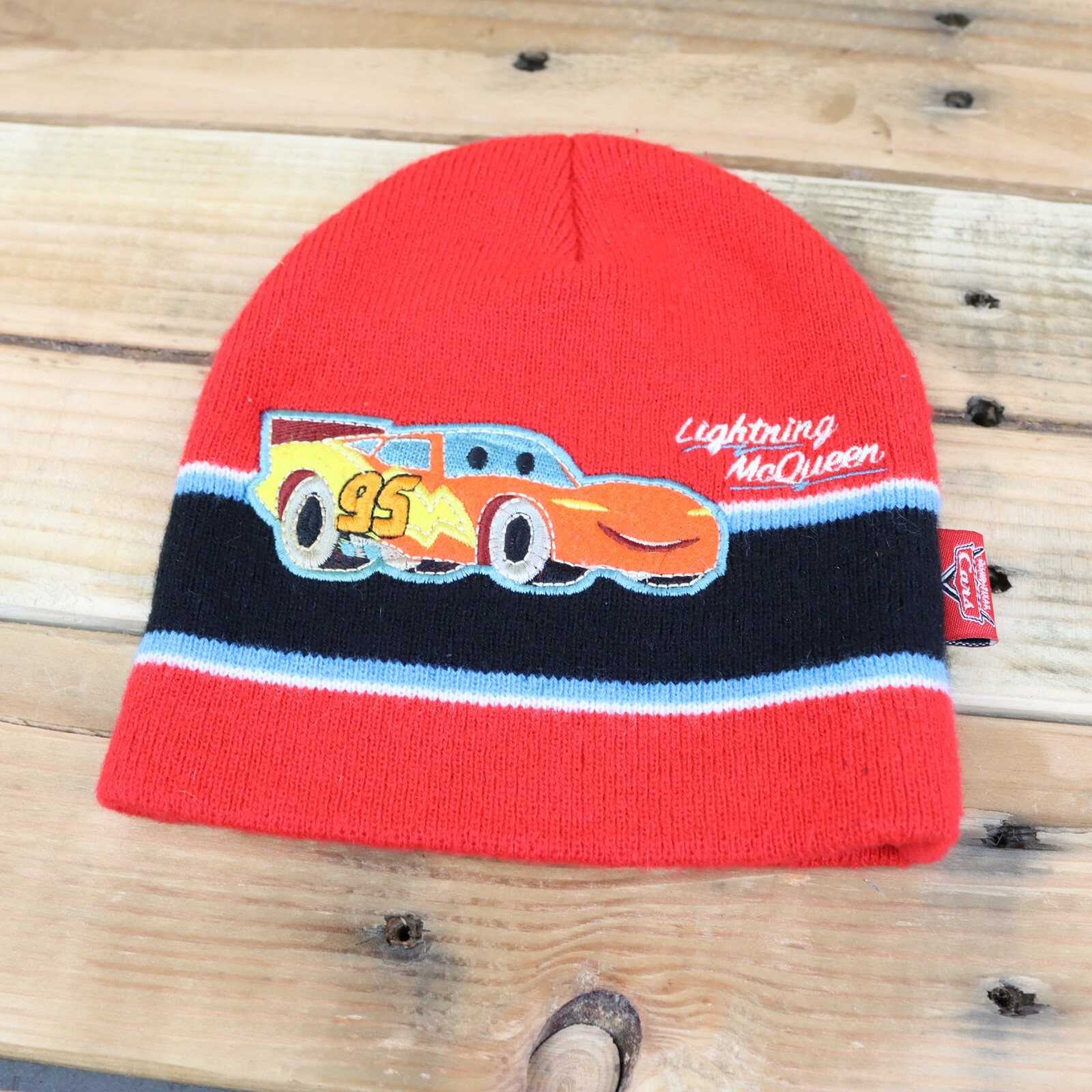 Disney Cars Lightning McQueen Beanie Hat Winter Cap Red Blue Infant 6-12 months