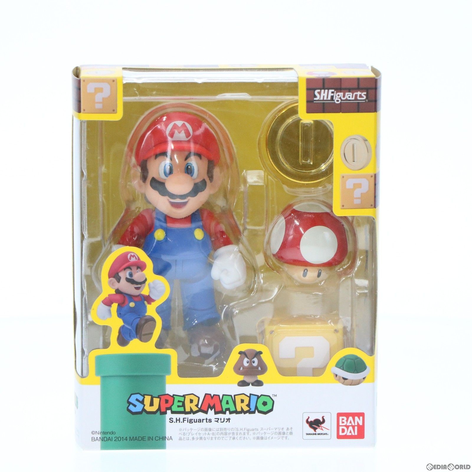 S.H.Figuarts Super Mario Mario Action Figure Bandai 100mm ABS PVC